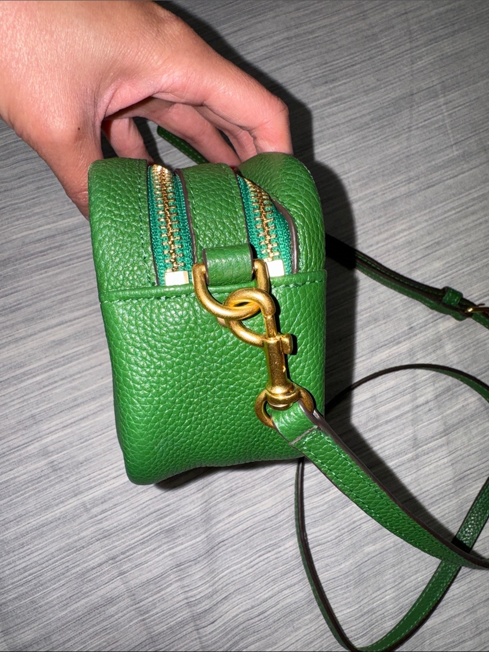 Tory Burch Emerald Green Perry Bombe Mini Bag - Picture 8 of 13